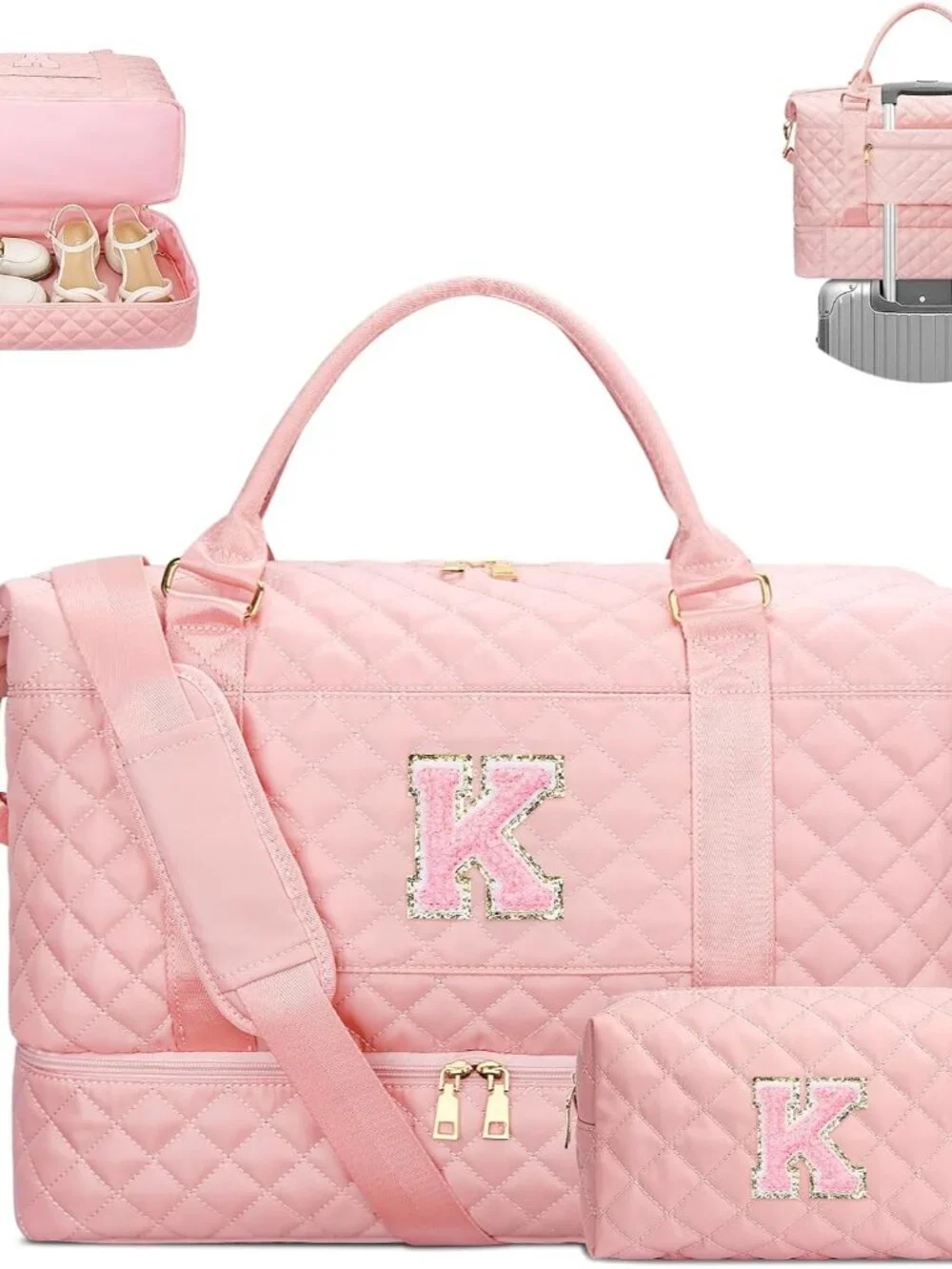 Birthday Gifts Girls Personalized Overnight Duffle Bags Pink,K | Gifts for Girls